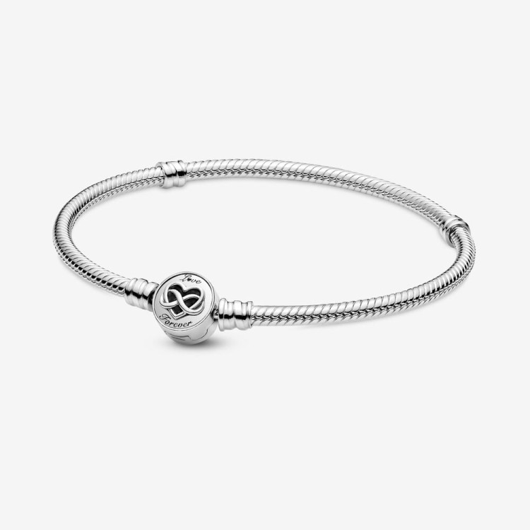 Bracciale Pandora con Chiusura a Cuore Infinito