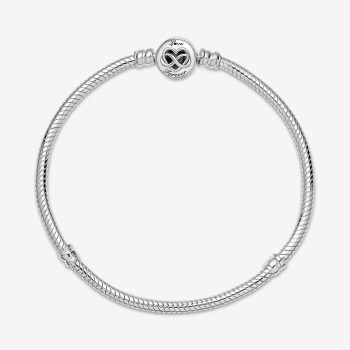 Bracciale Pandora con Chiusura a Cuore Infinito