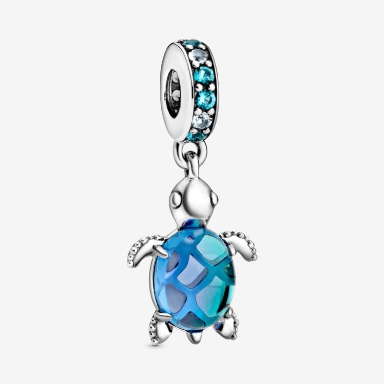 Charm Pandora Pendente Tartaruga Marina Vetro di Murano