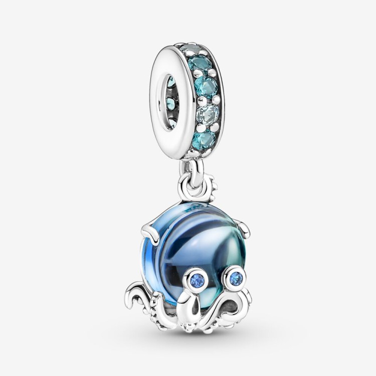 Charm Pandora Pendente Polpo Vetro di Murano