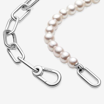 Collana Pandora ME Maglia Link con Perle Coltivate d’Acqua Dolce Trattate