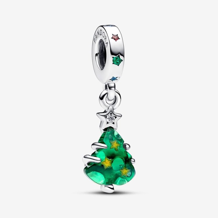 Charm Pandora Pendente Albero di Natale con Stelle