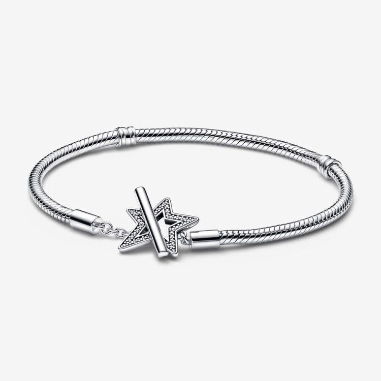 Bracciale Pandora con Chiusura a T e Stella