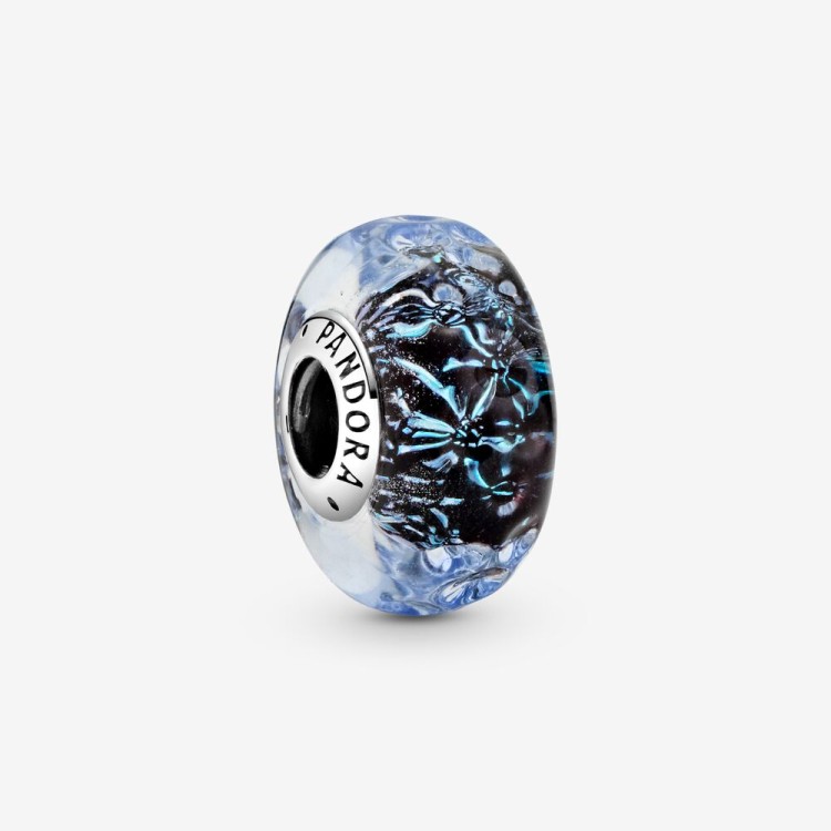 Charm Pandora Vetro di Murano, Oceano Blu