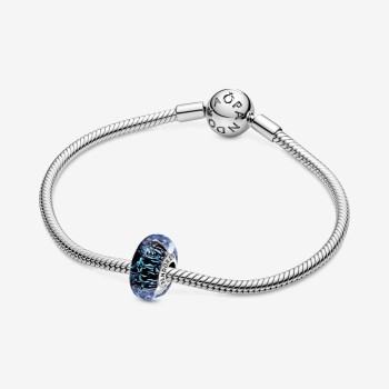 Charm Pandora Vetro di Murano, Oceano Blu