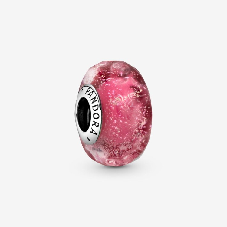 Charm Pandora Vetro di Murano Fantasia Rosa